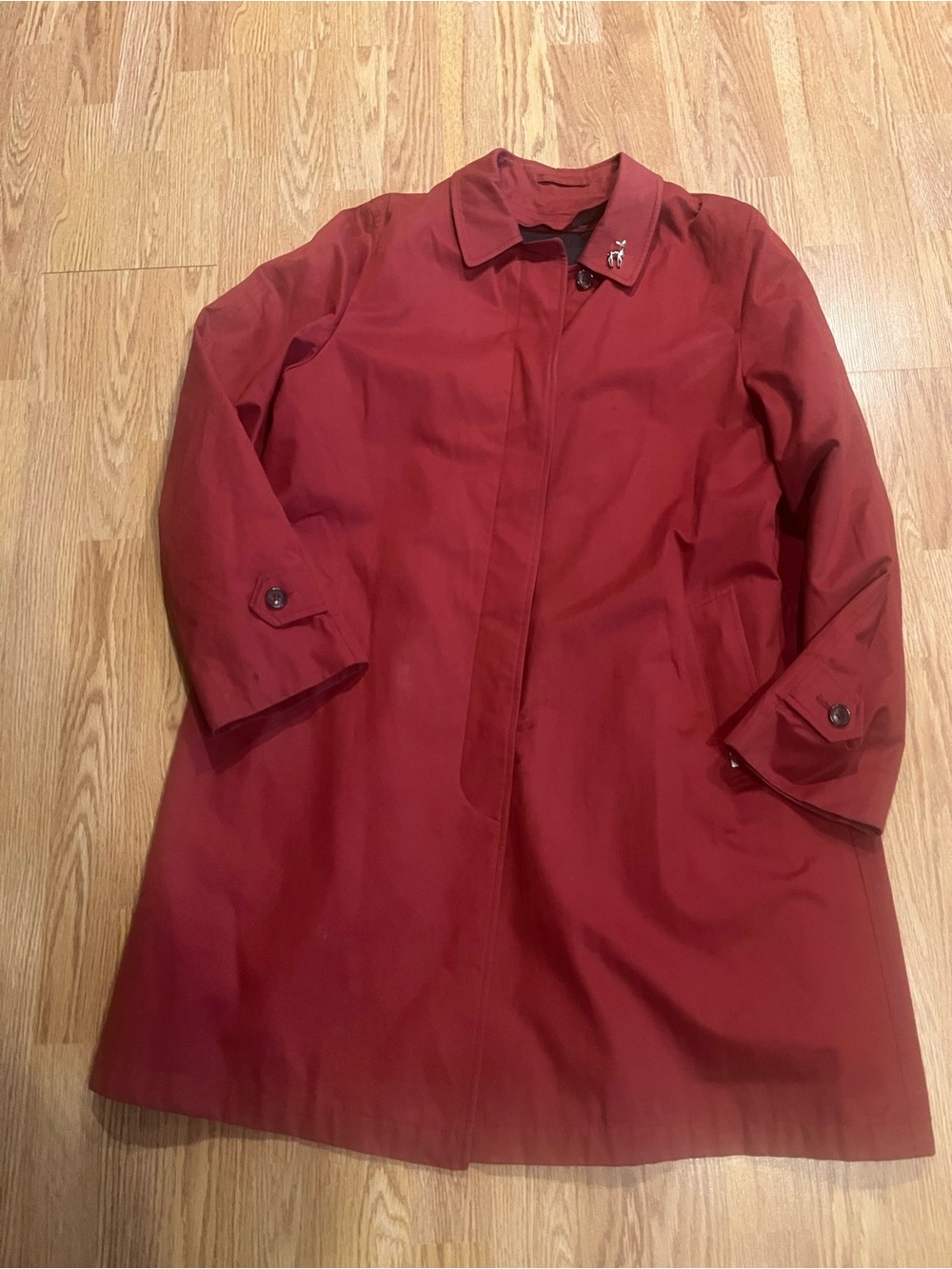 London Fog Women's Redish Trench Coat, removable lining